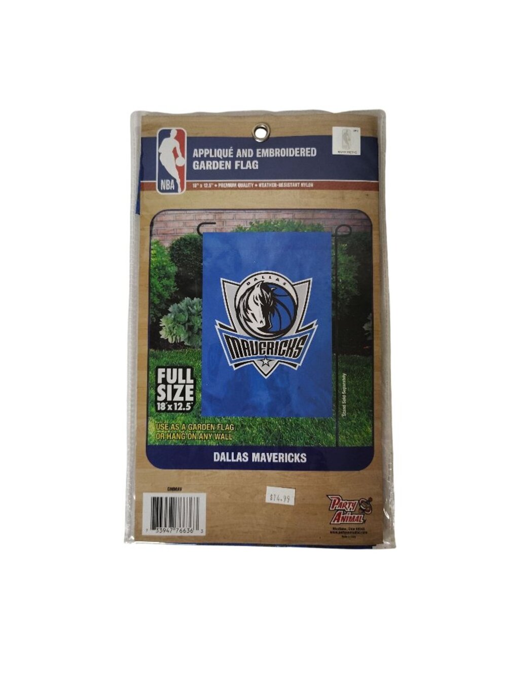 NBA Dallas Mavericks Applique and Embroidered Team Garden Flag 18 X 12.5 inch